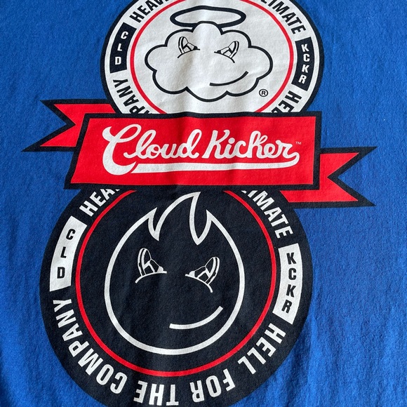 Cloud Kicker Heaven Hell Blue T Shirt sz. M - Picture 2 of 4